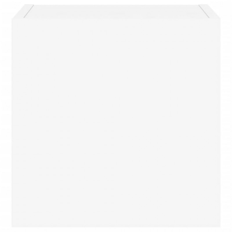 Ścienne szafki TV z LED, 2 szt., białe, 30,5x35x30 cm