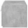 Ścienna szafka TV z LED, szarość betonu, 60x35x31 cm