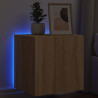 Ścienna szafka TV z LED, dąb sonoma, 40,5x35x40 cm
