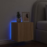 Ścienna szafka TV z LED, dąb sonoma, 40,5x35x40 cm
