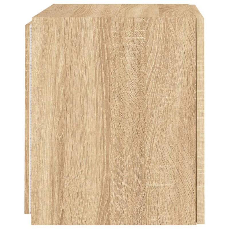 Ścienna szafka TV z LED, dąb sonoma, 40,5x35x40 cm
