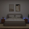 Ścienne szafki TV z LED, 2 szt., brązowy dąb, 40,5x35x40 cm