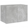 Ścienna szafka TV z LED, szarość betonu, 60x35x41 cm