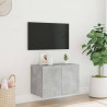 Ścienna szafka TV z LED, szarość betonu, 60x35x41 cm