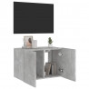 Ścienna szafka TV z LED, szarość betonu, 60x35x41 cm