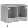 Ścienna szafka TV z LED, szarość betonu, 60x35x41 cm