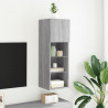Szafka TV, z LED, szary dąb sonoma, 30,5x30x90 cm