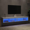 Szafki TV, z LED, 2 szt., białe, 100x30x30 cm