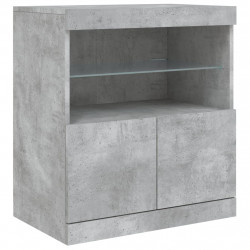 Szafka z oświetleniem LED, szarość betonu, 60x37x67 cm