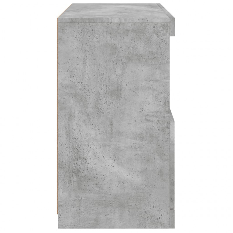 Szafka z oświetleniem LED, szarość betonu, 60x37x67 cm