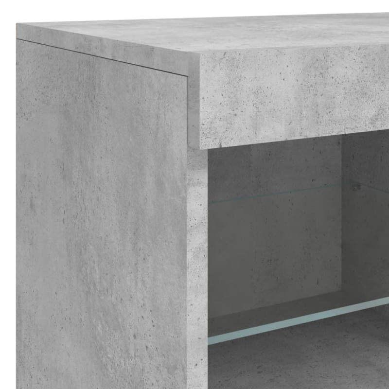 Szafka z oświetleniem LED, szarość betonu, 81x37x67 cm