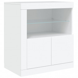 Szafka z oświetleniem LED, biała, 60,5x37x67 cm