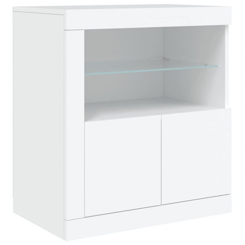 Szafka z oświetleniem LED, biała, 60,5x37x67 cm