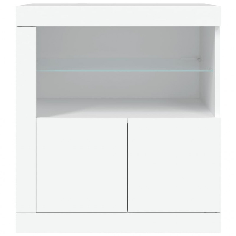 Szafka z oświetleniem LED, biała, 60,5x37x67 cm