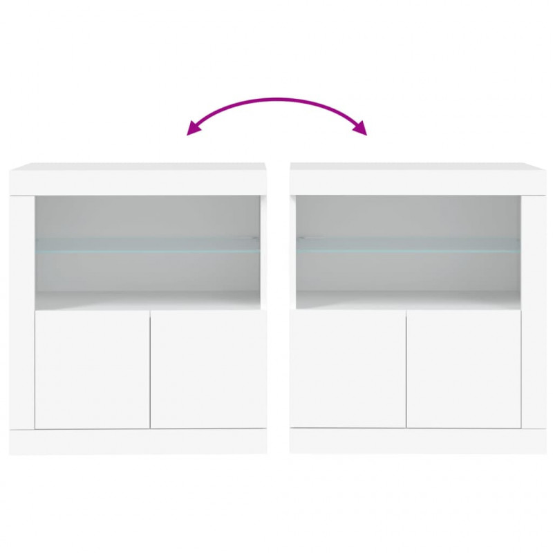 Szafka z oświetleniem LED, biała, 60,5x37x67 cm