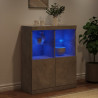 Szafka z oświetleniem LED, szarość betonu, 81x37x100 cm