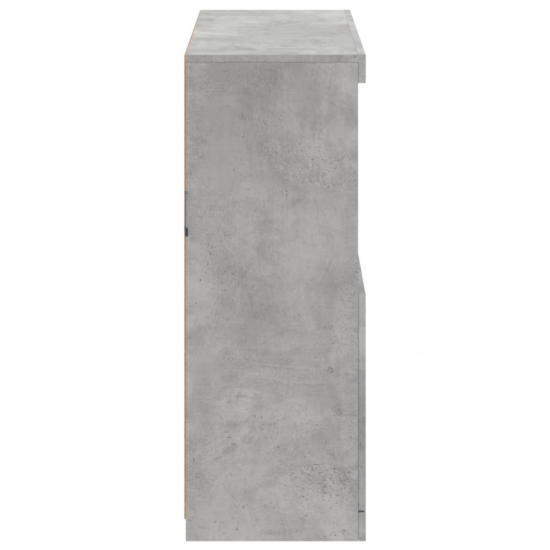 Szafka z oświetleniem LED, szarość betonu, 81x37x100 cm