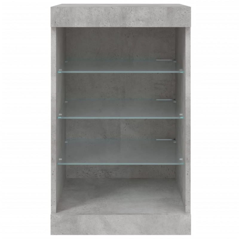 Szafka z oświetleniem LED, szarość betonu, 41x37x67 cm