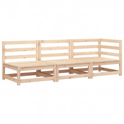 Ogrodowa sofa 3-osobowa, lite drewno sosnowe
