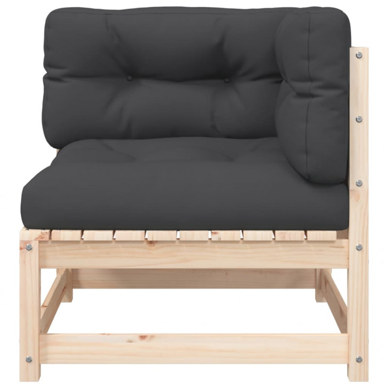 2-osobowa sofa ogrodowa z poduszkami, lite drewno sosnowe