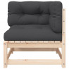2-osobowa sofa ogrodowa z poduszkami, lite drewno sosnowe