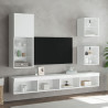 5-częściowy zestaw mebli TV z LED, biały