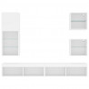5-częściowy zestaw mebli TV z LED, biały