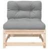 Ogrodowa sofa bez podłokietników, z poduszkami, drewno sosnowe