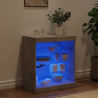 Szafka z oświetleniem LED, szarość betonu, 60,5x37x67 cm