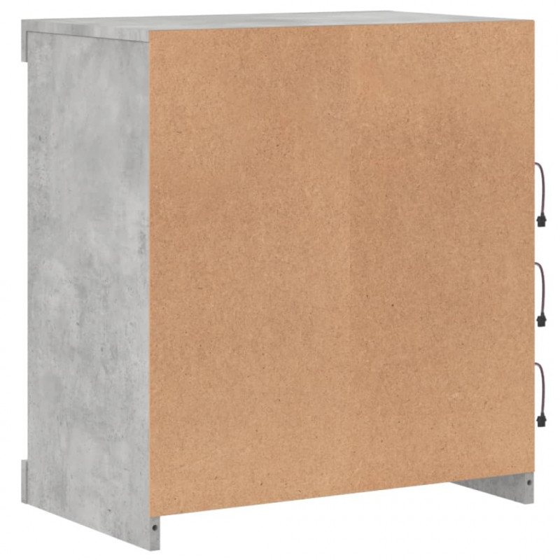 Szafka z oświetleniem LED, szarość betonu, 60,5x37x67 cm