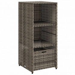 Szafka ogrodowa, szara, 50x55x115 cm, polirattan