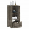 Szafka ogrodowa, szara, 50x55x115 cm, polirattan