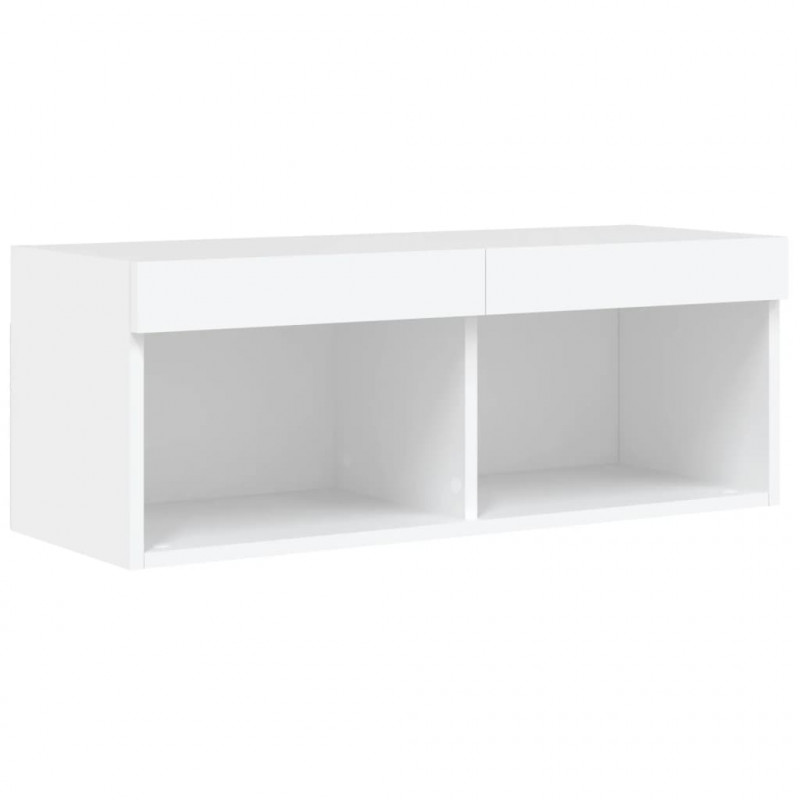 6-częściowy zestaw mebli TV z LED, biały