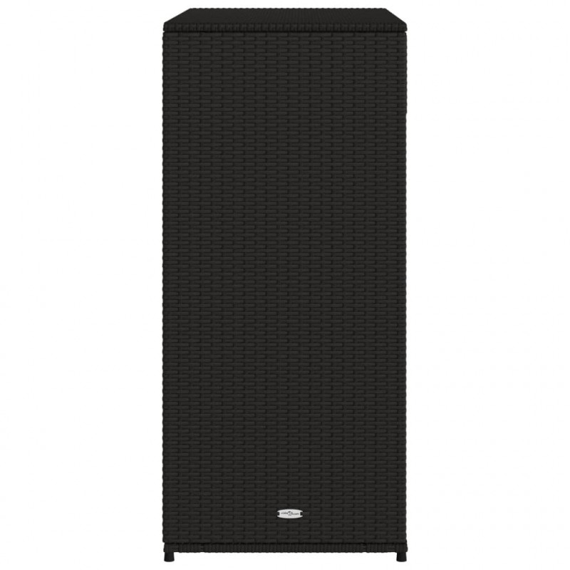 Szafka ogrodowa, czarna, 105x55x113 cm, polirattan