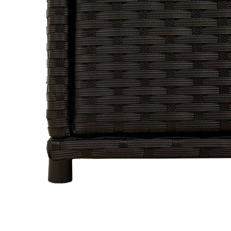 Szafka ogrodowa, czarna, 105x55x113 cm, polirattan