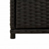 Szafka ogrodowa, czarna, 105x55x113 cm, polirattan