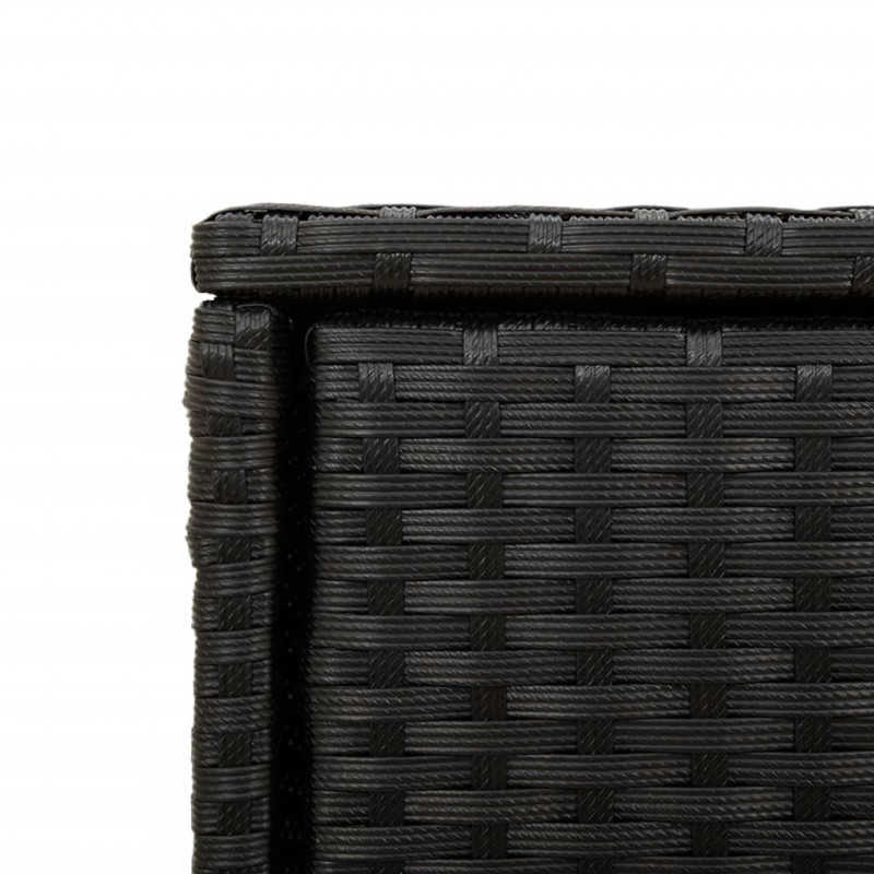 Szafka ogrodowa, czarna, 105x55x113 cm, polirattan