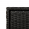Szafka ogrodowa, czarna, 105x55x113 cm, polirattan