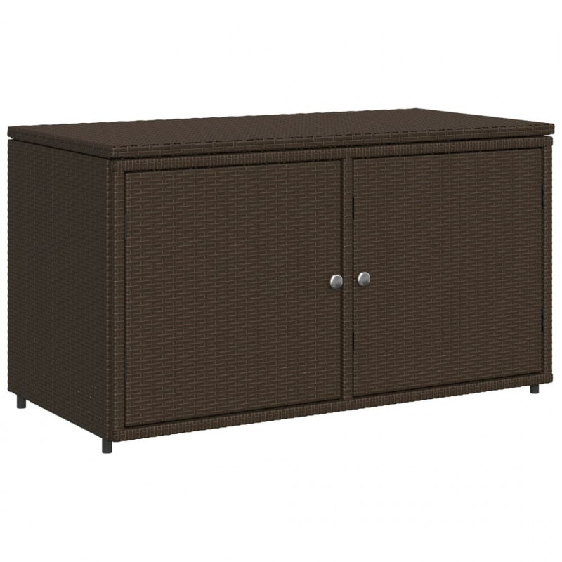 Szafka ogrodowa, brązowa, 110x55x60,5 cm, polirattan