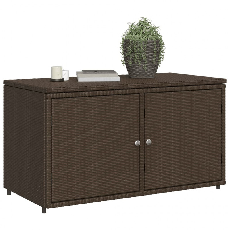 Szafka ogrodowa, brązowa, 110x55x60,5 cm, polirattan