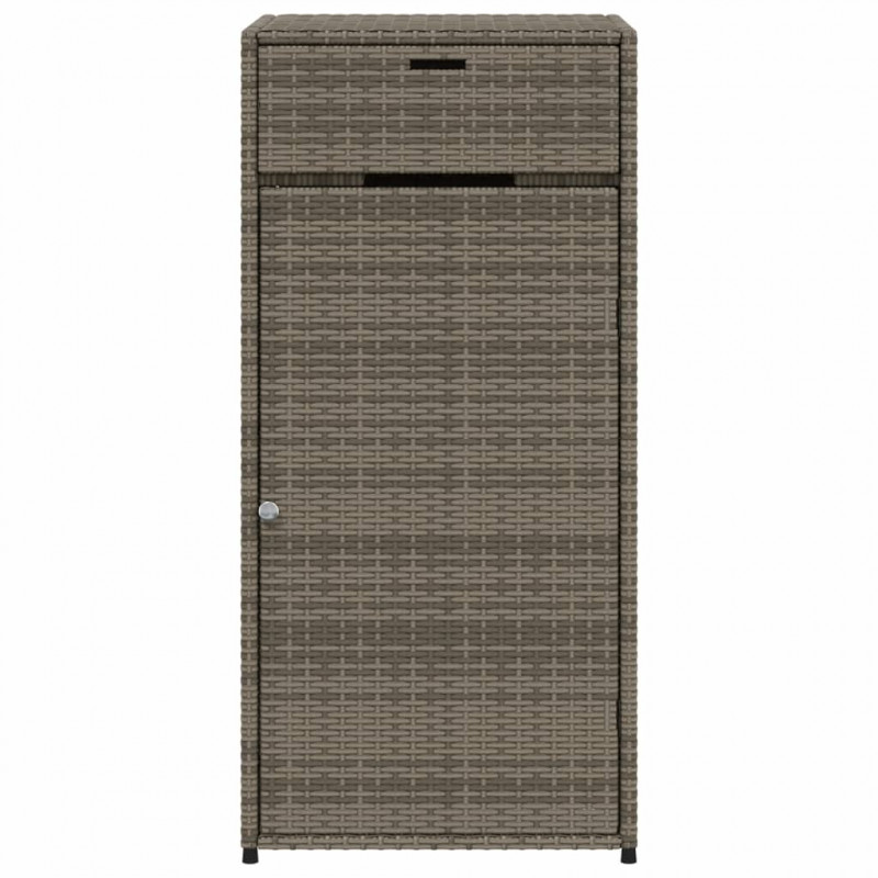 Szafka ogrodowa, szara, 55x55x111 cm,polirattan