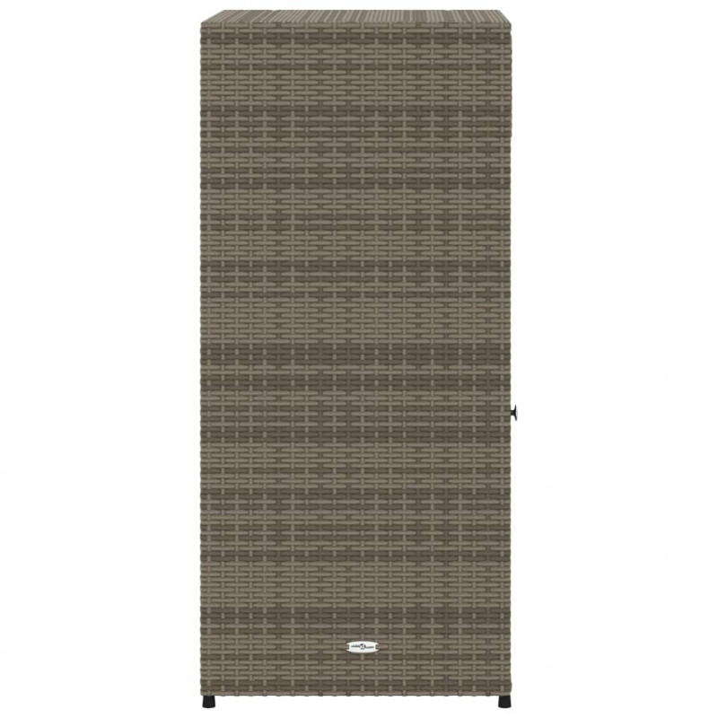Szafka ogrodowa, szara, 55x55x111 cm,polirattan