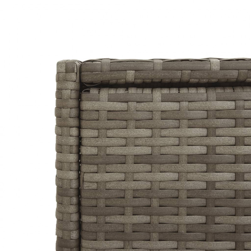 Szafka ogrodowa, szara, 55x55x111 cm,polirattan