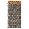 Stolik ogrodowy z drewnianym blatem, szary, 58x27,5x55 cm