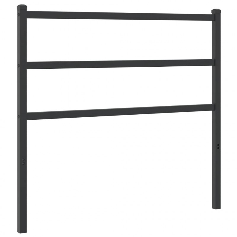 Metalowe wezgłowie, czarne, 107 cm