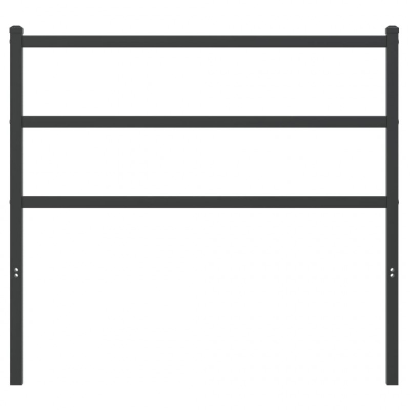 Metalowe wezgłowie, czarne, 107 cm