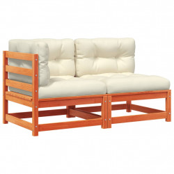 2-osobowa sofa ogrodowa z poduszkami, woskowy brąz