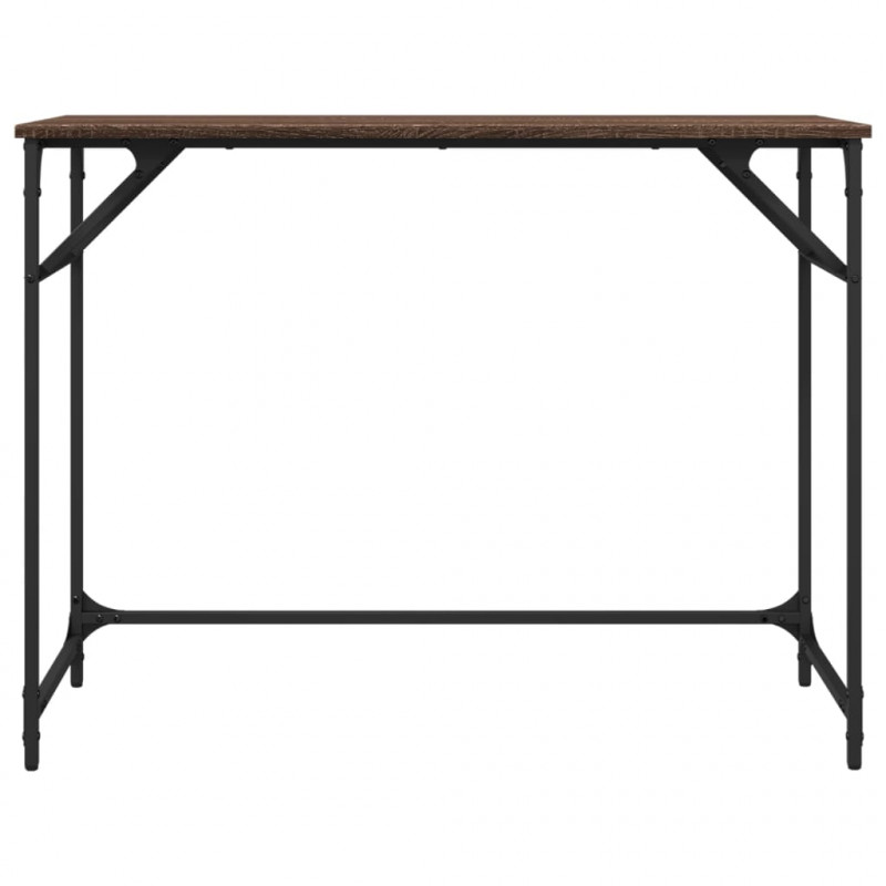Biurko, brązowy dąb, 100x45x76cm, materiał drewnopochodny, stal