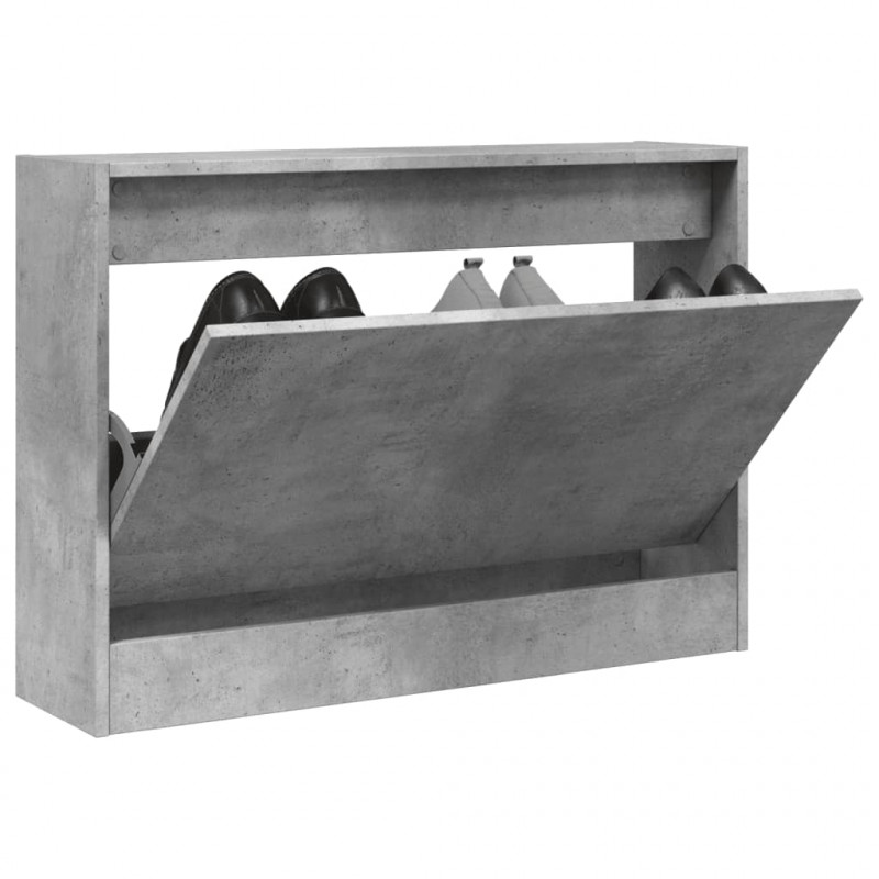 Szafka na buty, szarość betonu, 80x21x57 cm