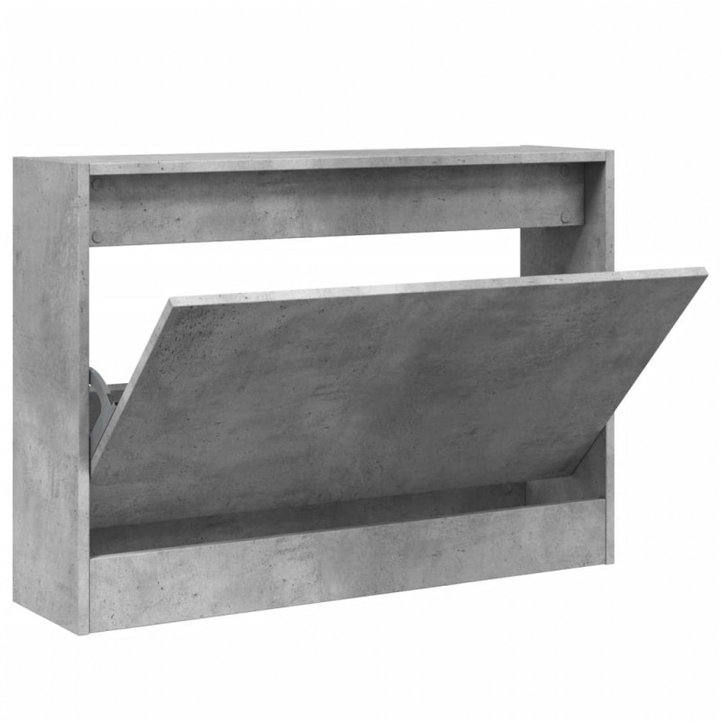 Szafka na buty, szarość betonu, 80x21x57 cm